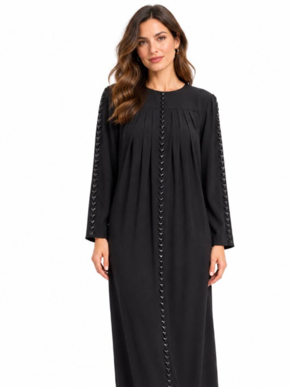 Vintage Black Long Sleeve Maxi Dress by Lorraine Beauchamp Size 10